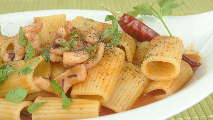 Mezze maniche con rag di totano