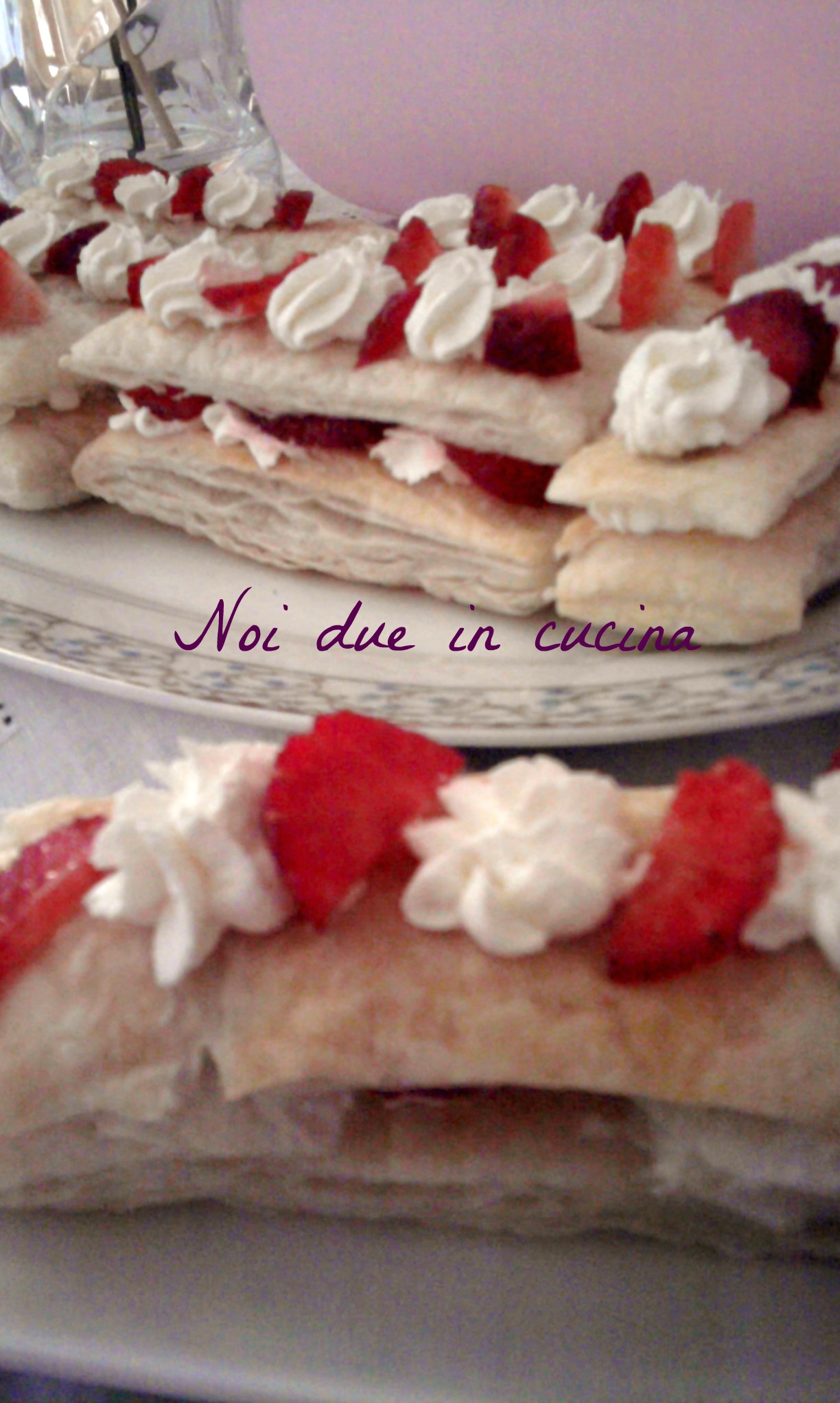 Millefoglie con panna e fragole