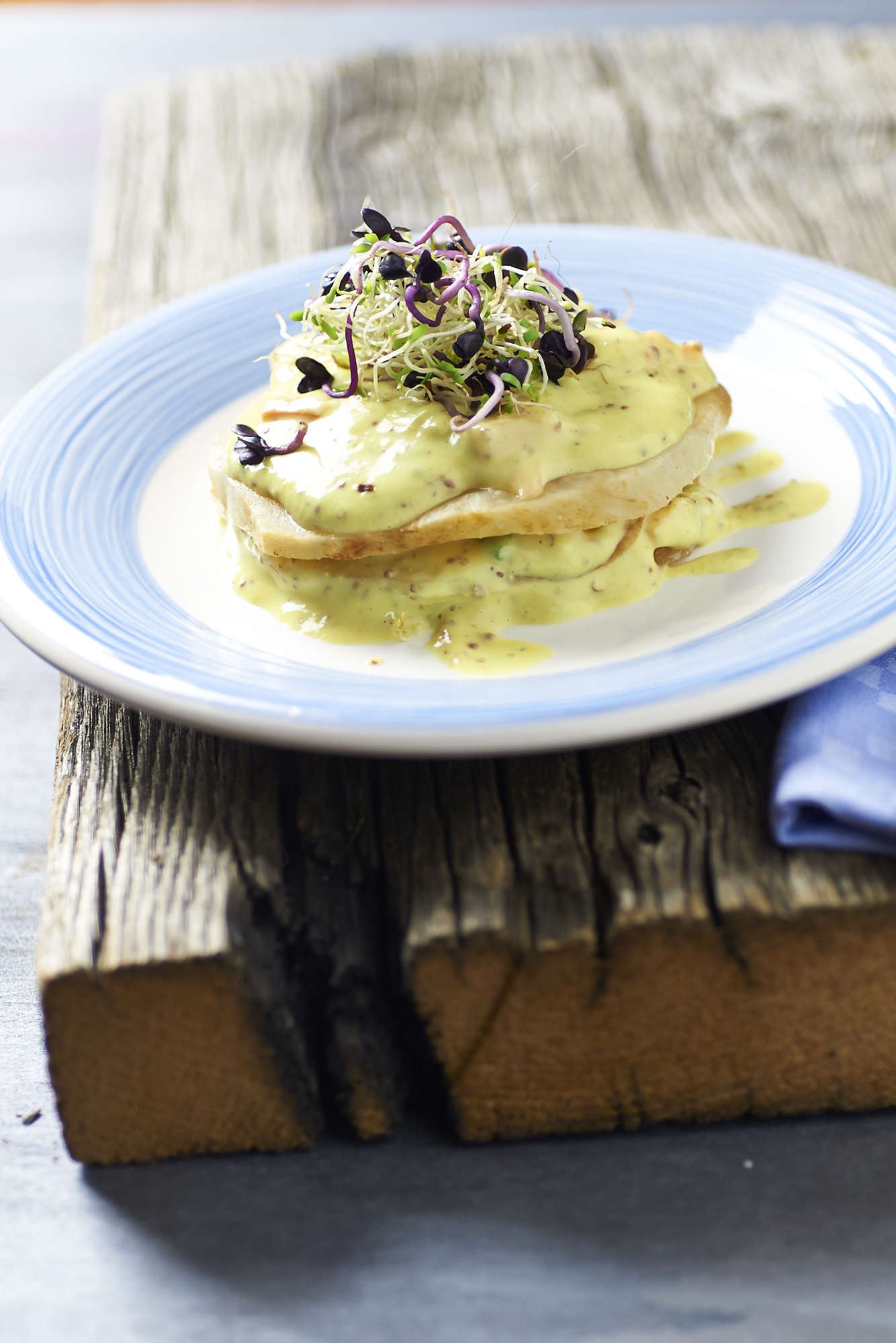Millefoglie di sedano rapa con crema di tofu