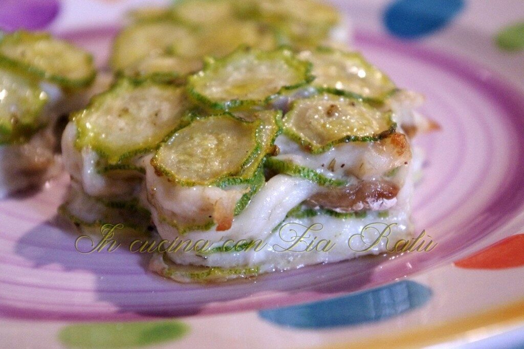 Millefoglie di spigola e zucchine