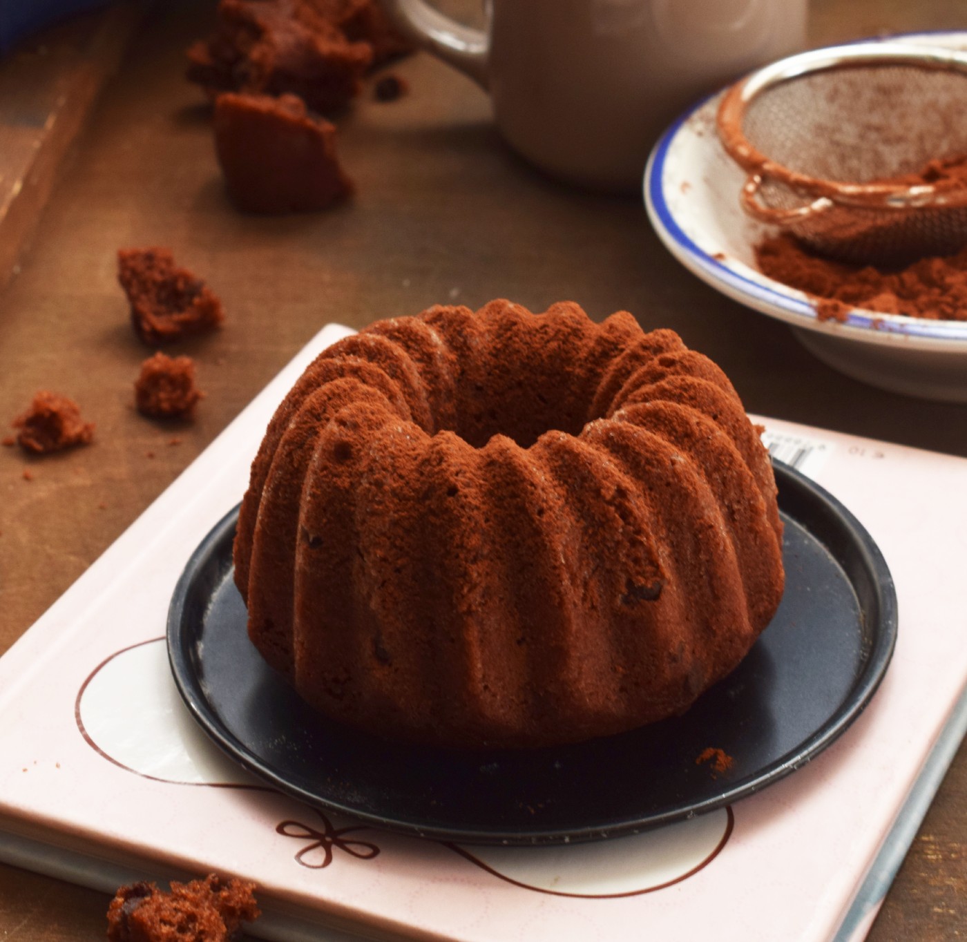 Mini bundt cakes al cacao e gocce fondenti