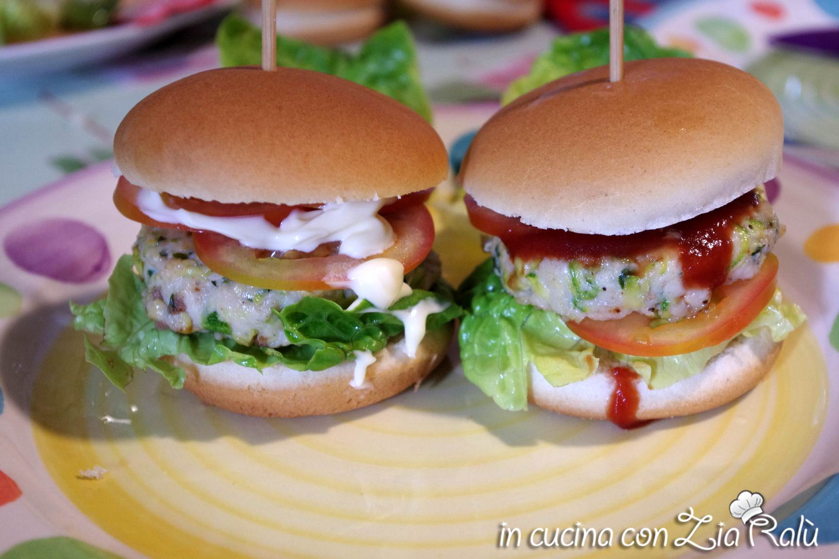 Mini hamburger di pollo