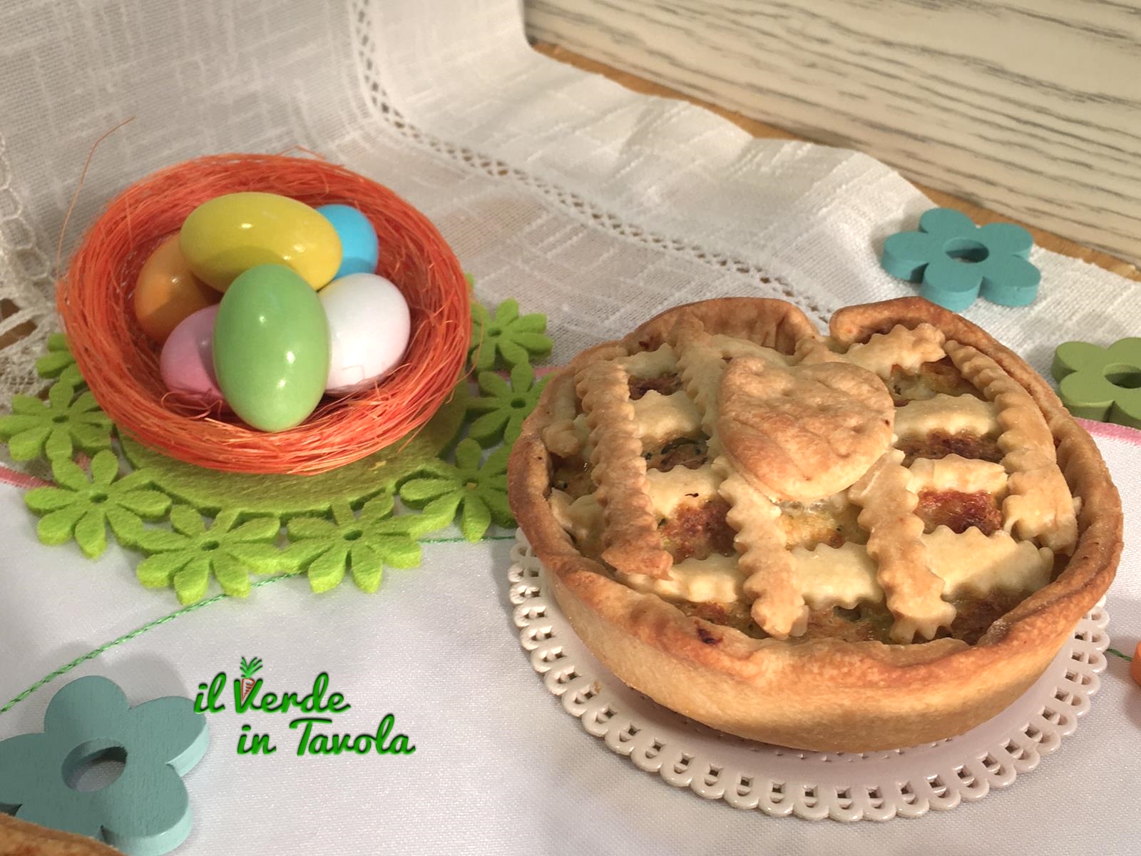 Mini quiche di pasqua con ricotta, cavolfiore e broccolo