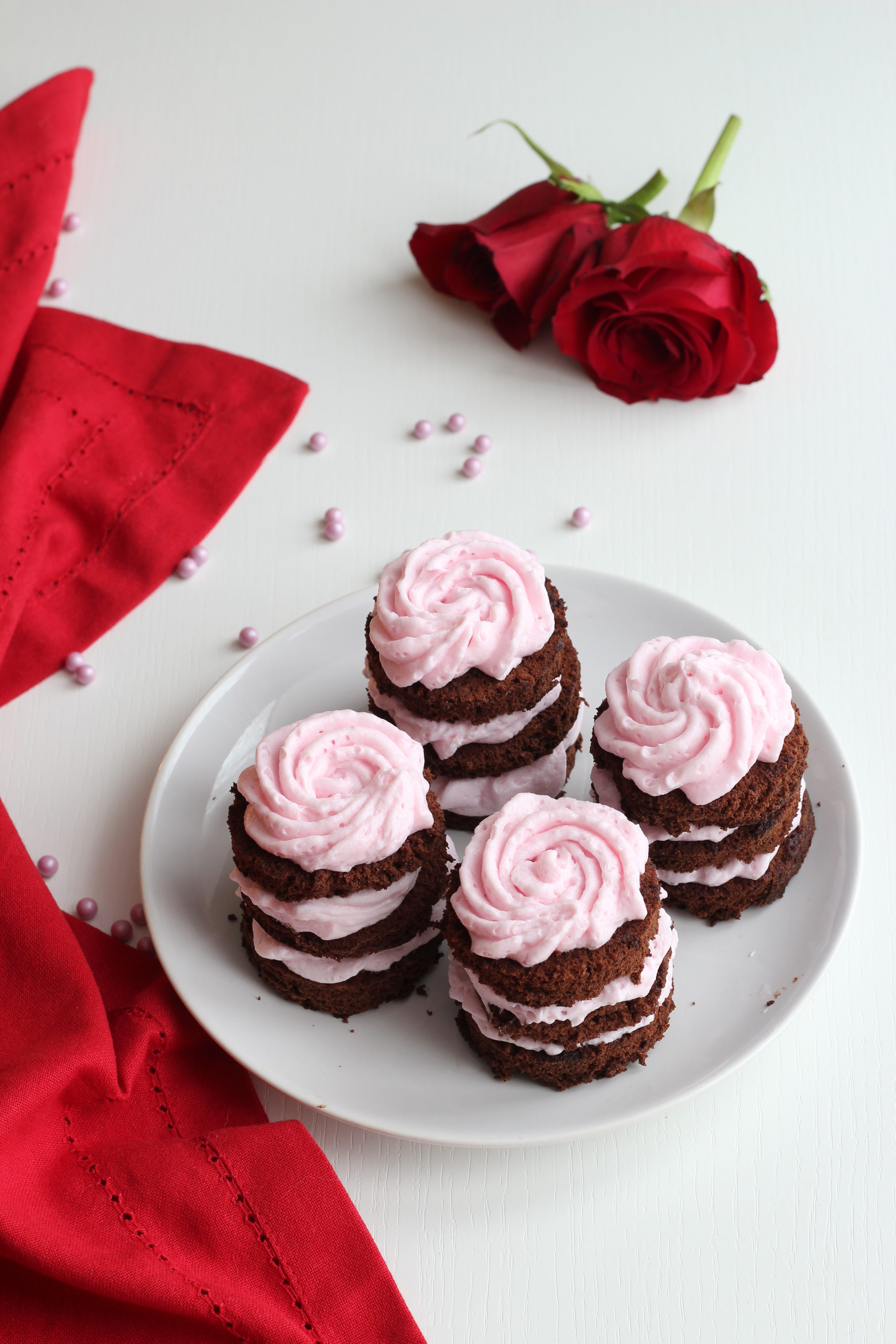 Mini tortine al cacao per san valentino