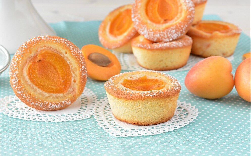Mini tortine all’albicocca e succo di frutta senza glutine