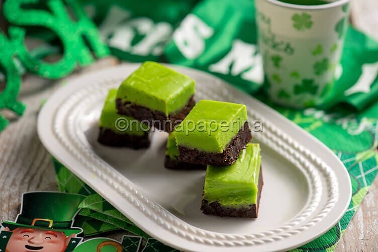 Mint chocolate fudge, i dolcetti di san patrizio