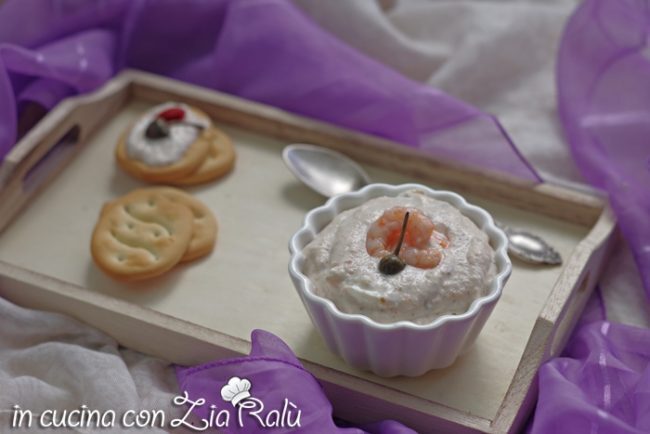 Mousse salata gamberetti e capperi