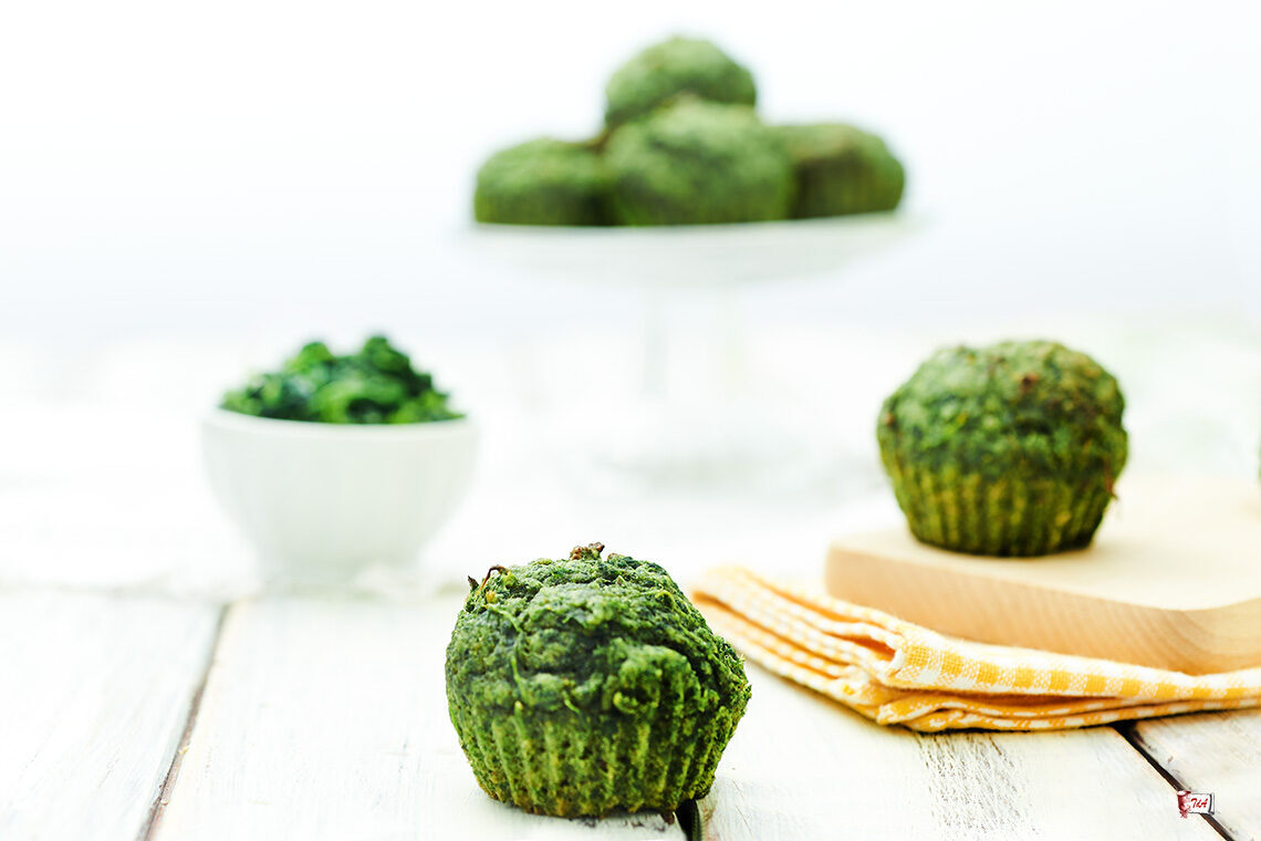 Muffin agli spinaci senza zucchero