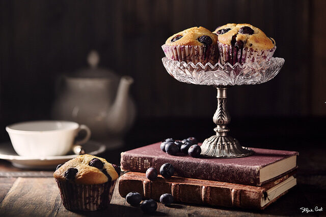 Muffin ai mirtilli e yogurt