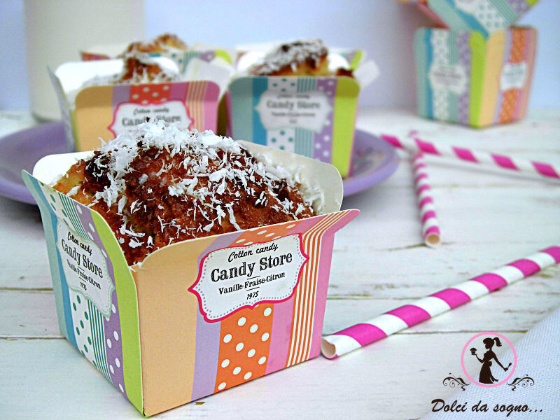 Muffin con banana e cocco