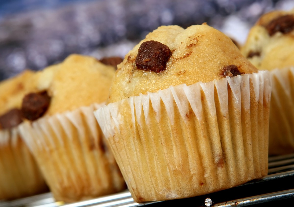 Muffin con gocce di cioccolato