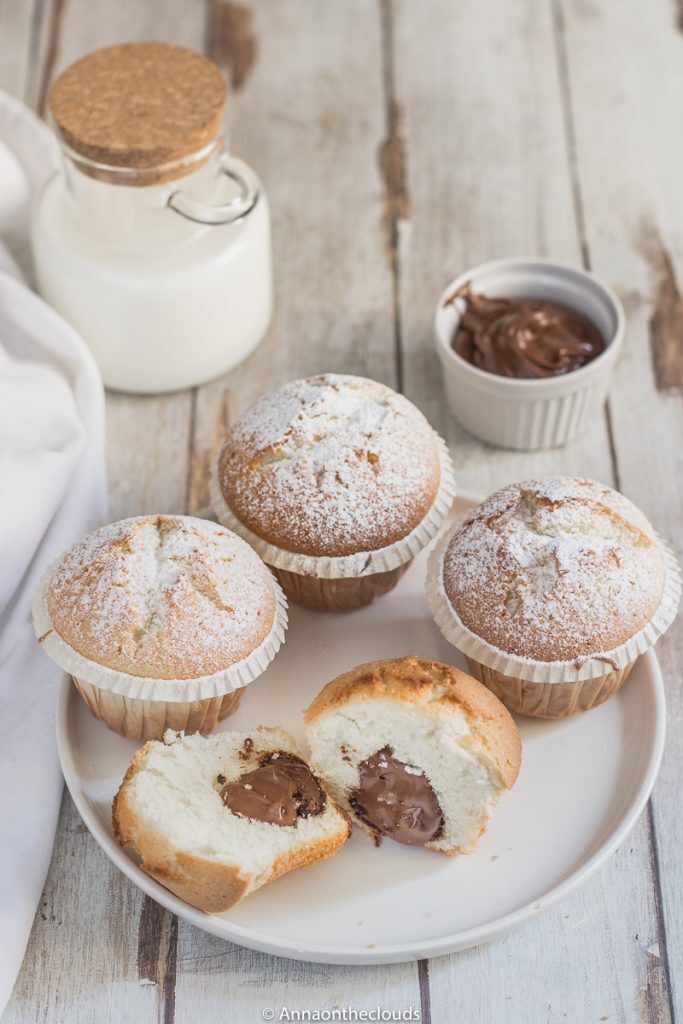 Muffin con il cuore di nutella – senza burro
