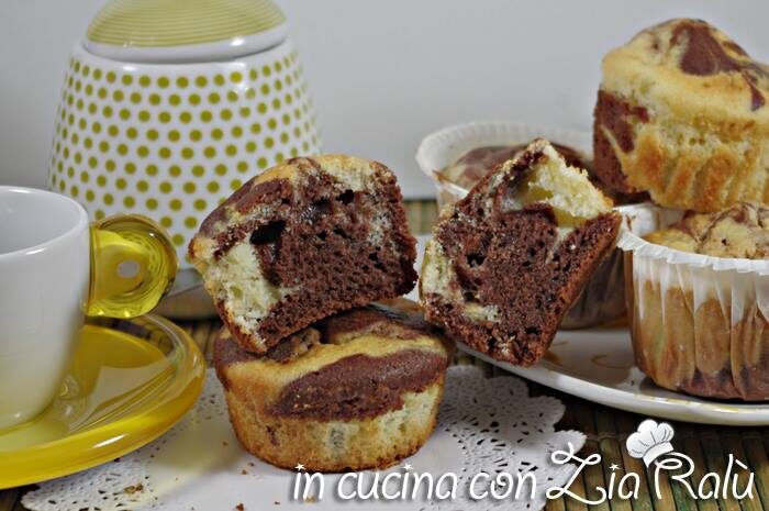Muffins bicolore al mascarpone e panna