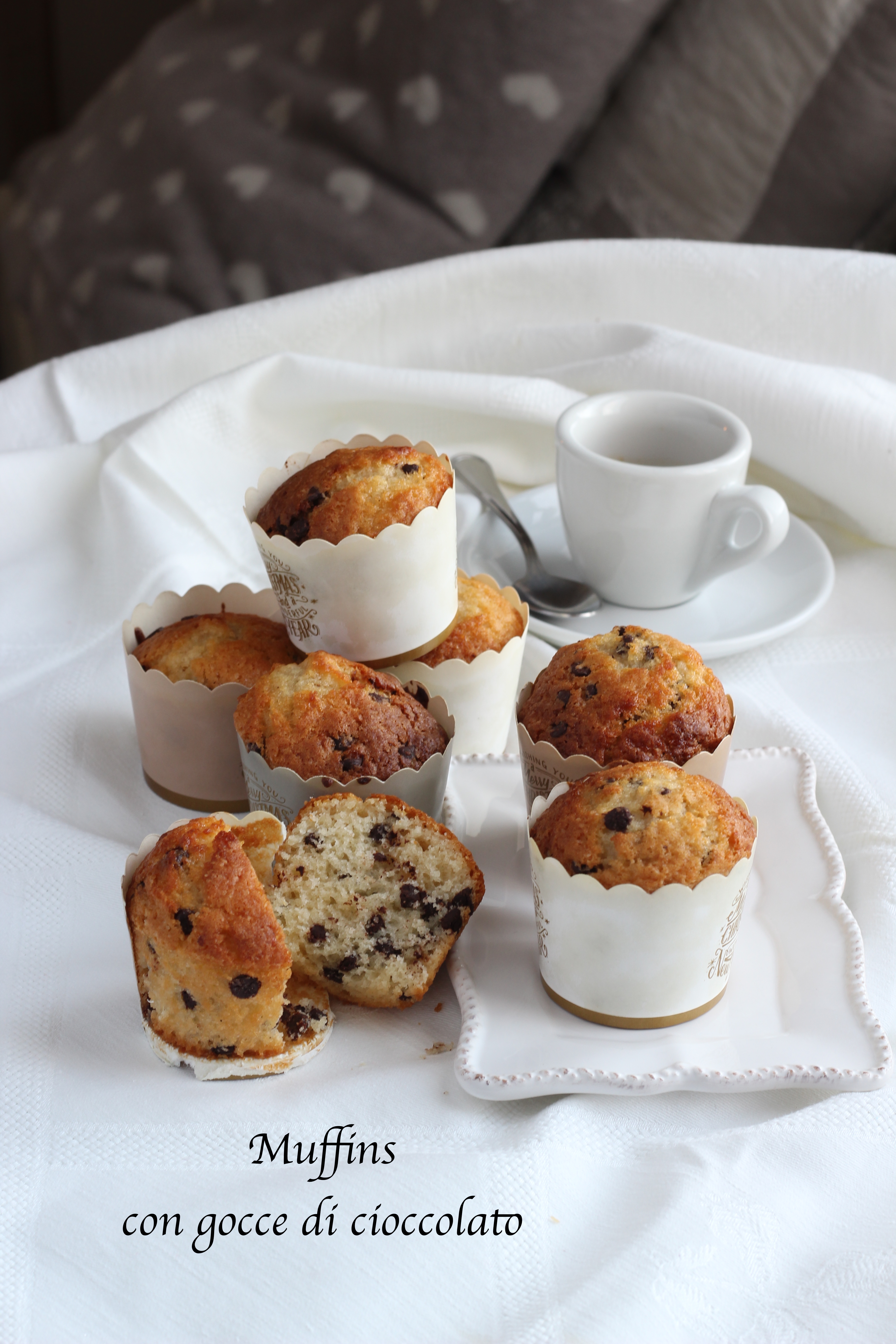 Muffins con gocce di cioccolato