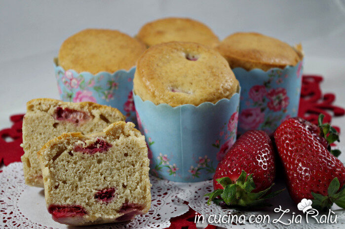 Muffins panna e fragole