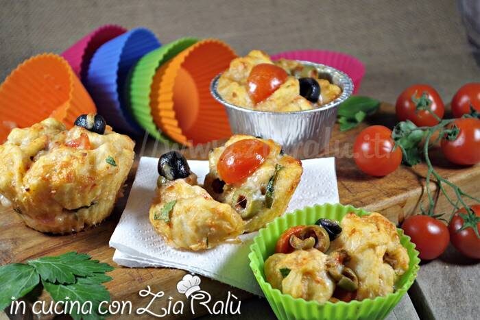 Muffins pizza mediterranei