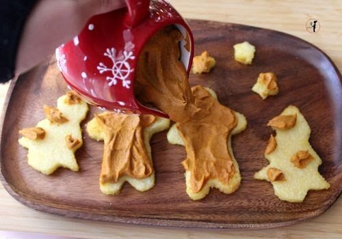 Natale: polenta “fritta” in friggitrice ad aria con fonduta di patate dolci e anacardi