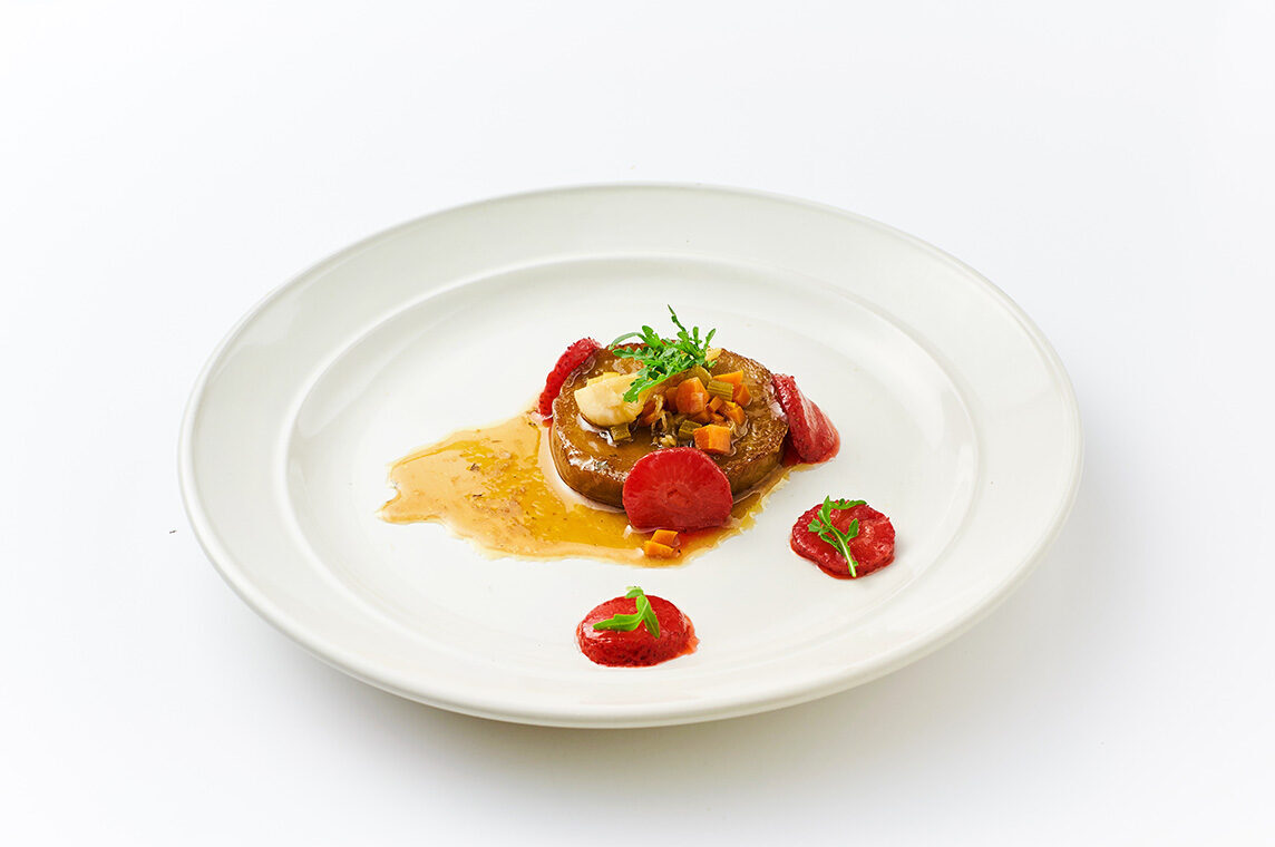 Notte prima degli esami – seitan arrosto con fragole alla kombucha