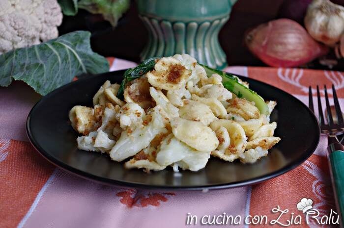 Orecchiette con il cavolfiore e acciughe