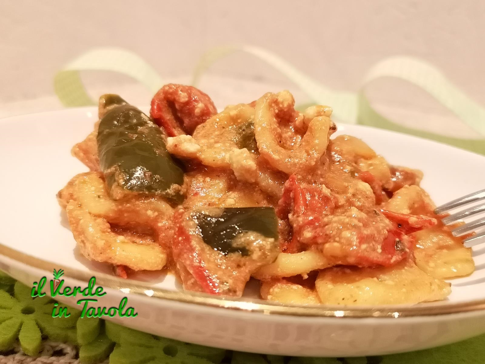 Orecchiette con peperoni e ricotta la ricetta