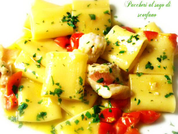 Paccheri al sugo di scorfano