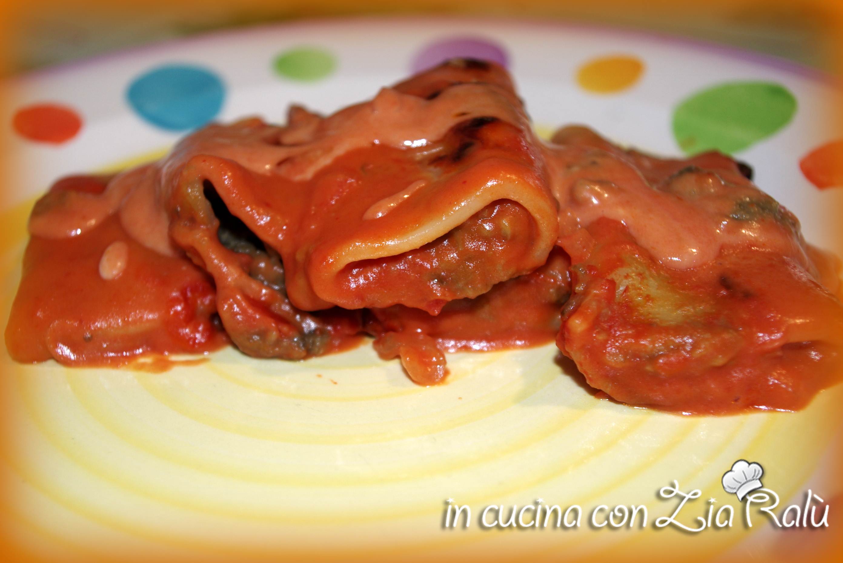 Paccheri ripieni di crema di melanzane, al forno