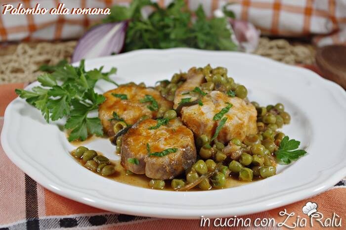 Palombo con piselli e pomodoro – alla romana