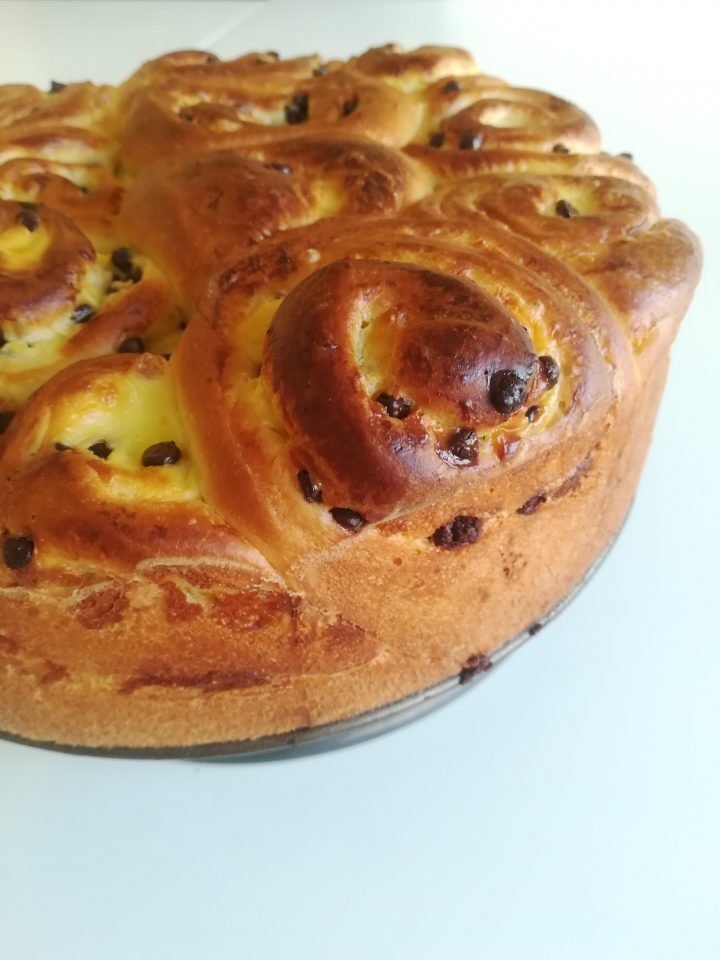 Pan brioche cioccolato e crema
