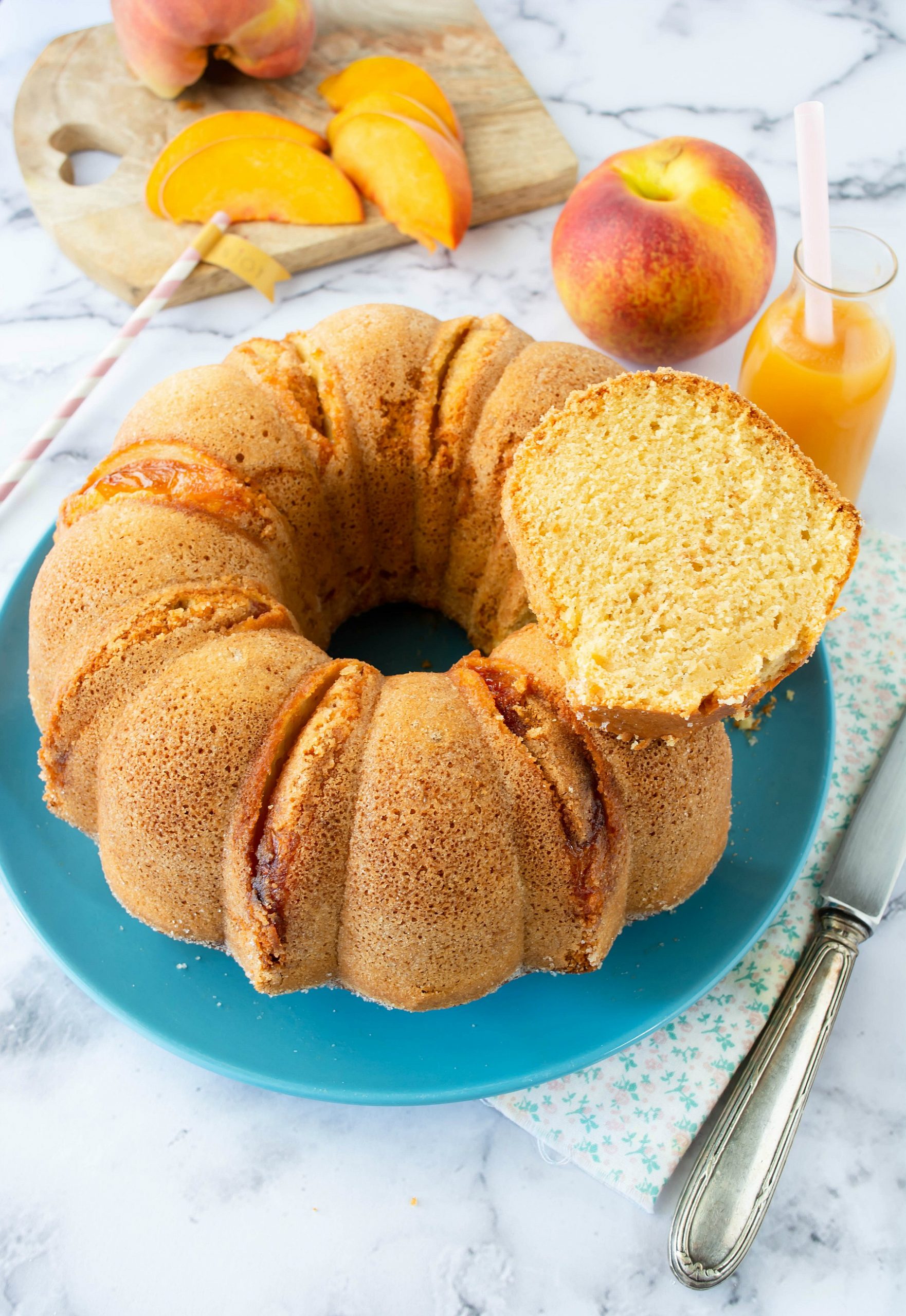 Pan di pesche al succo di frutta