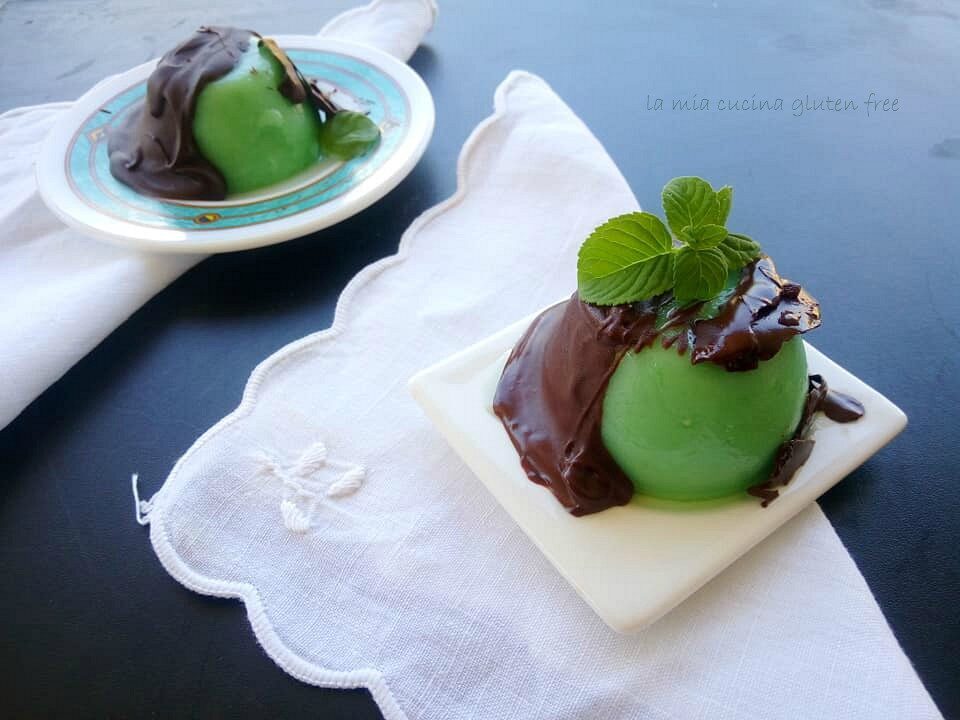 Pannacotta alla menta e cioccolato