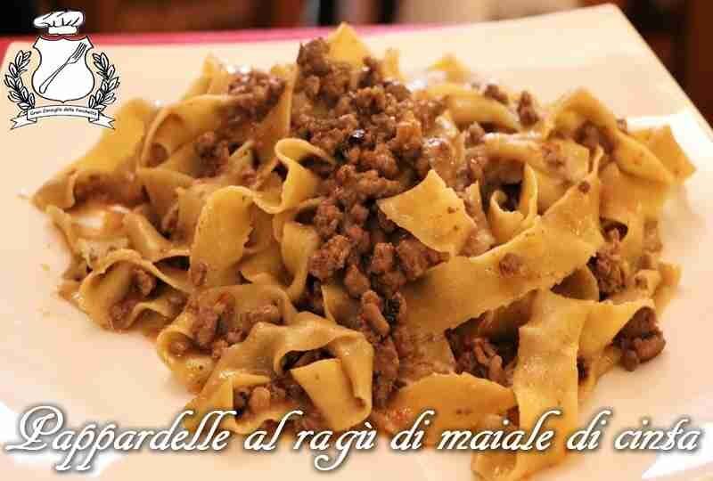 Pappardelle al ragù di cinta senese