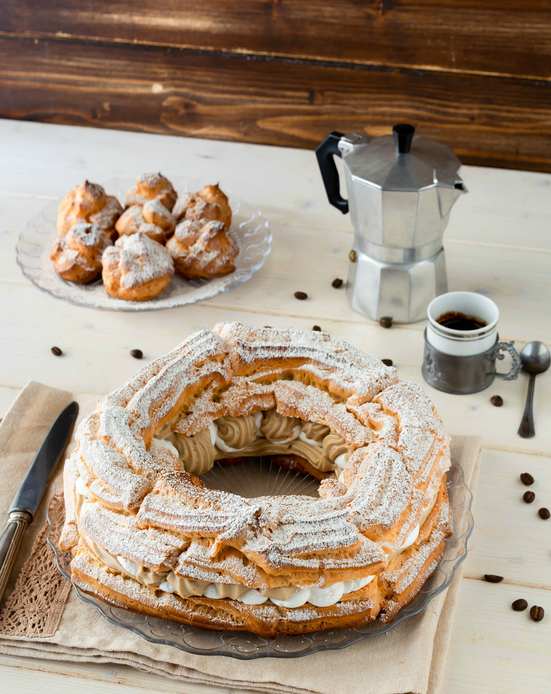 Paris-brest o zeppolone con crema al caffè