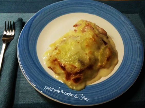 Parmigiana cremosa di patate e speck