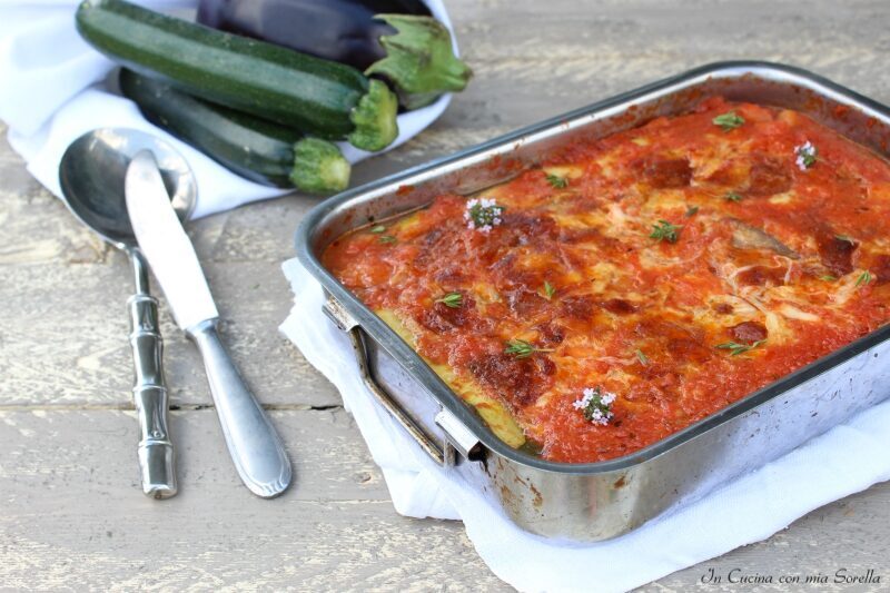 Parmigiana di melanzane e zucchine