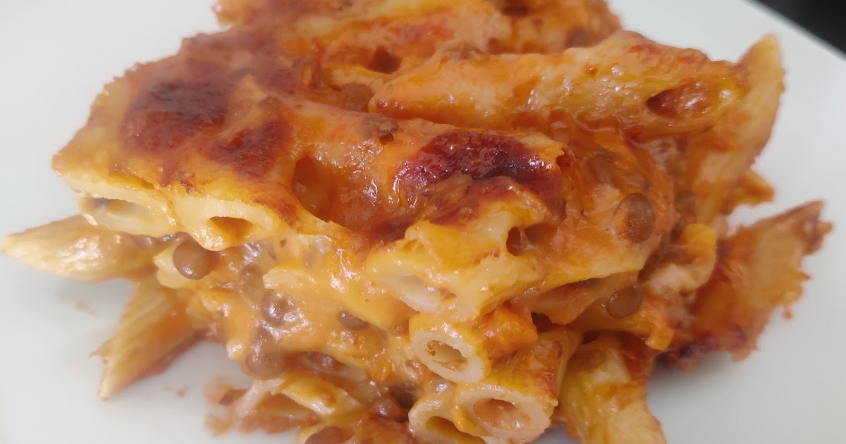 Pasta al forno con ragù di lenticchie