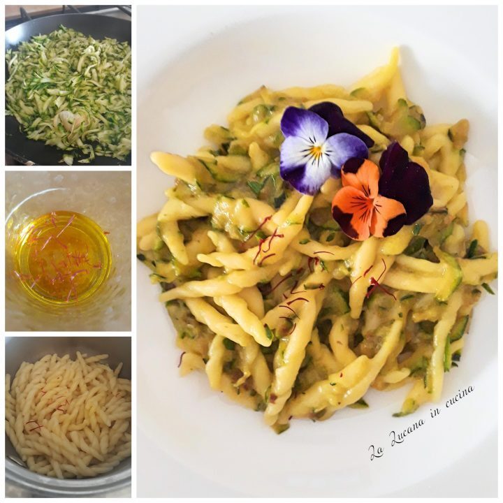 Pasta con zafferano e zucchine
