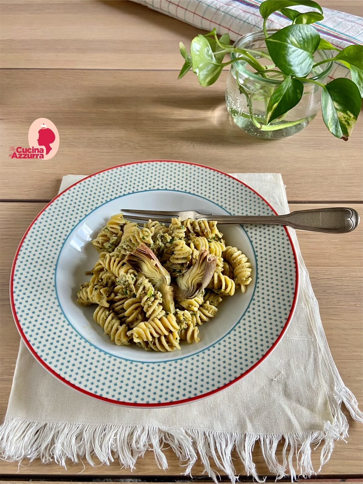 Pasta di ceci con pesto di carciofi
