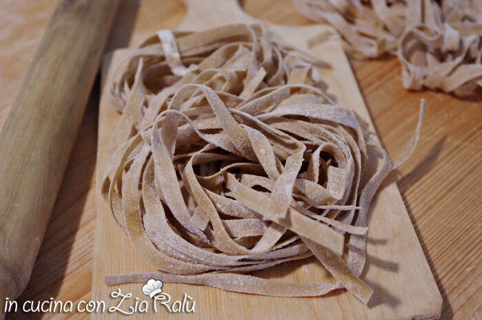 Pasta fresca con orzo solubile