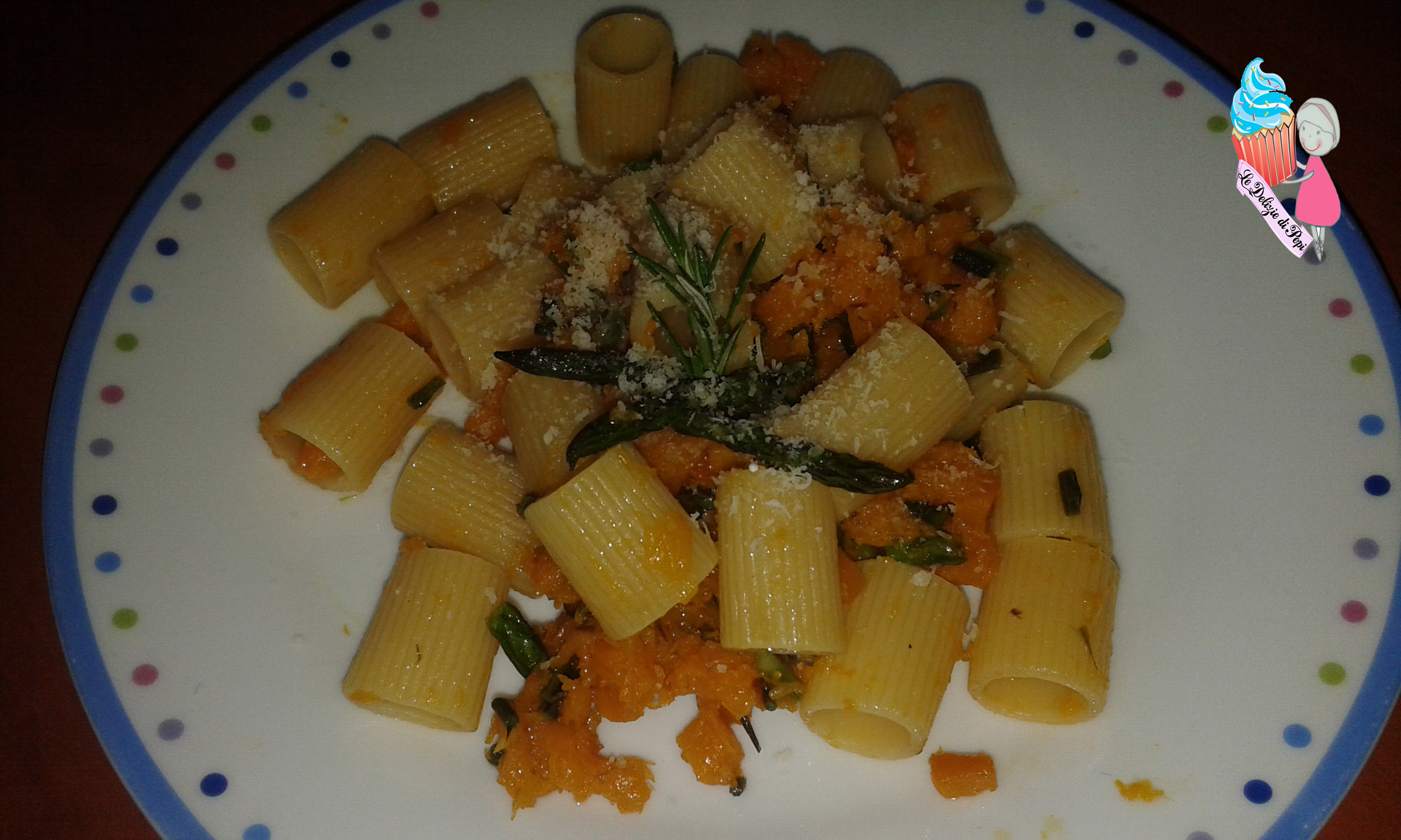 Pasta zucca e asparagi