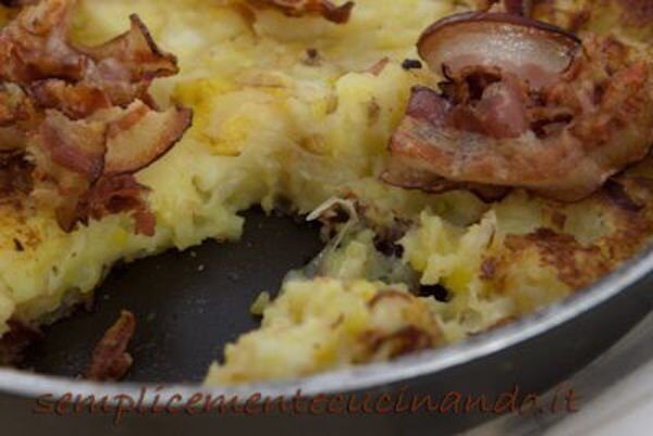 Patate, porro e bacon