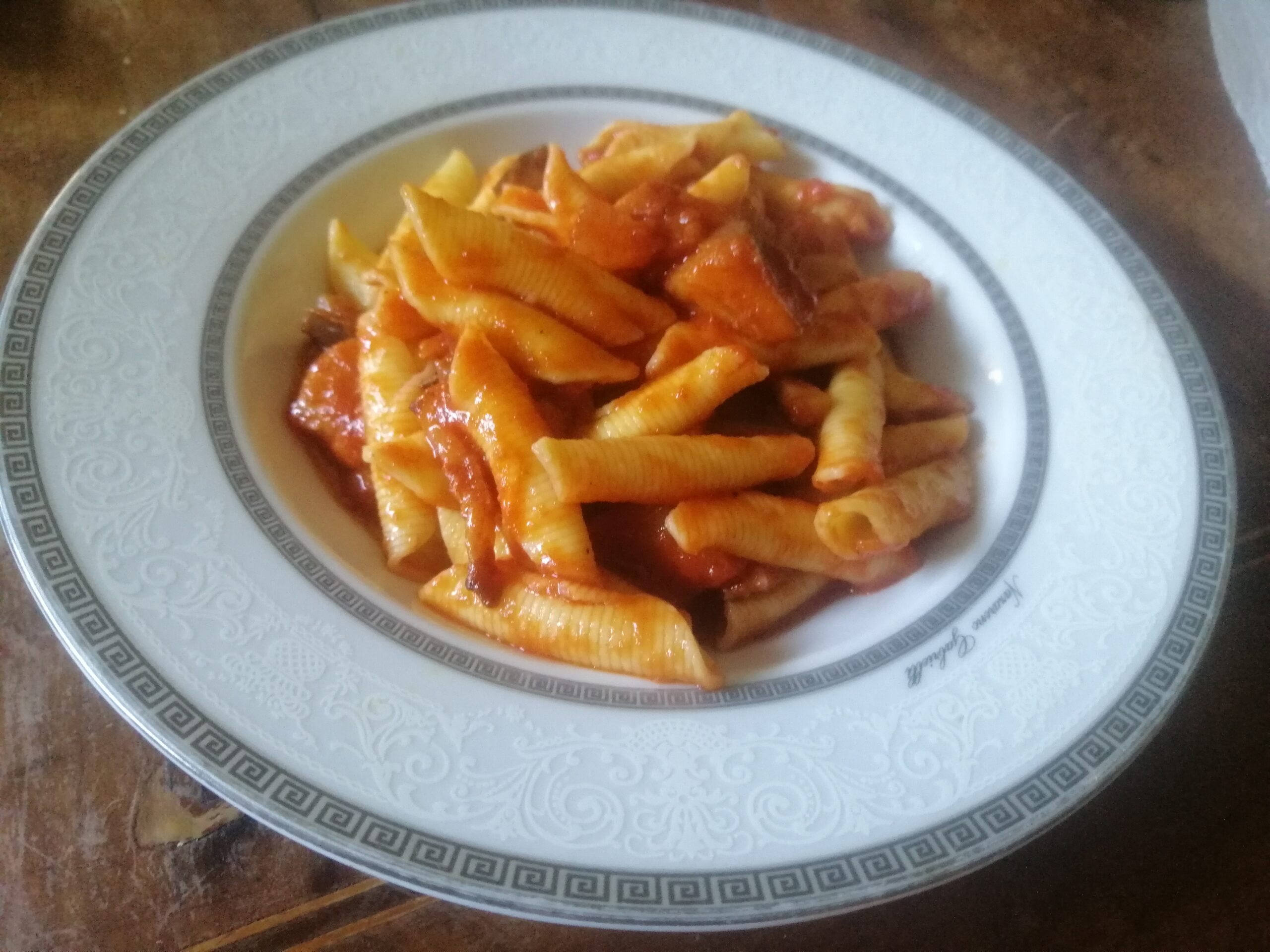 Penne guanciale e melanzane