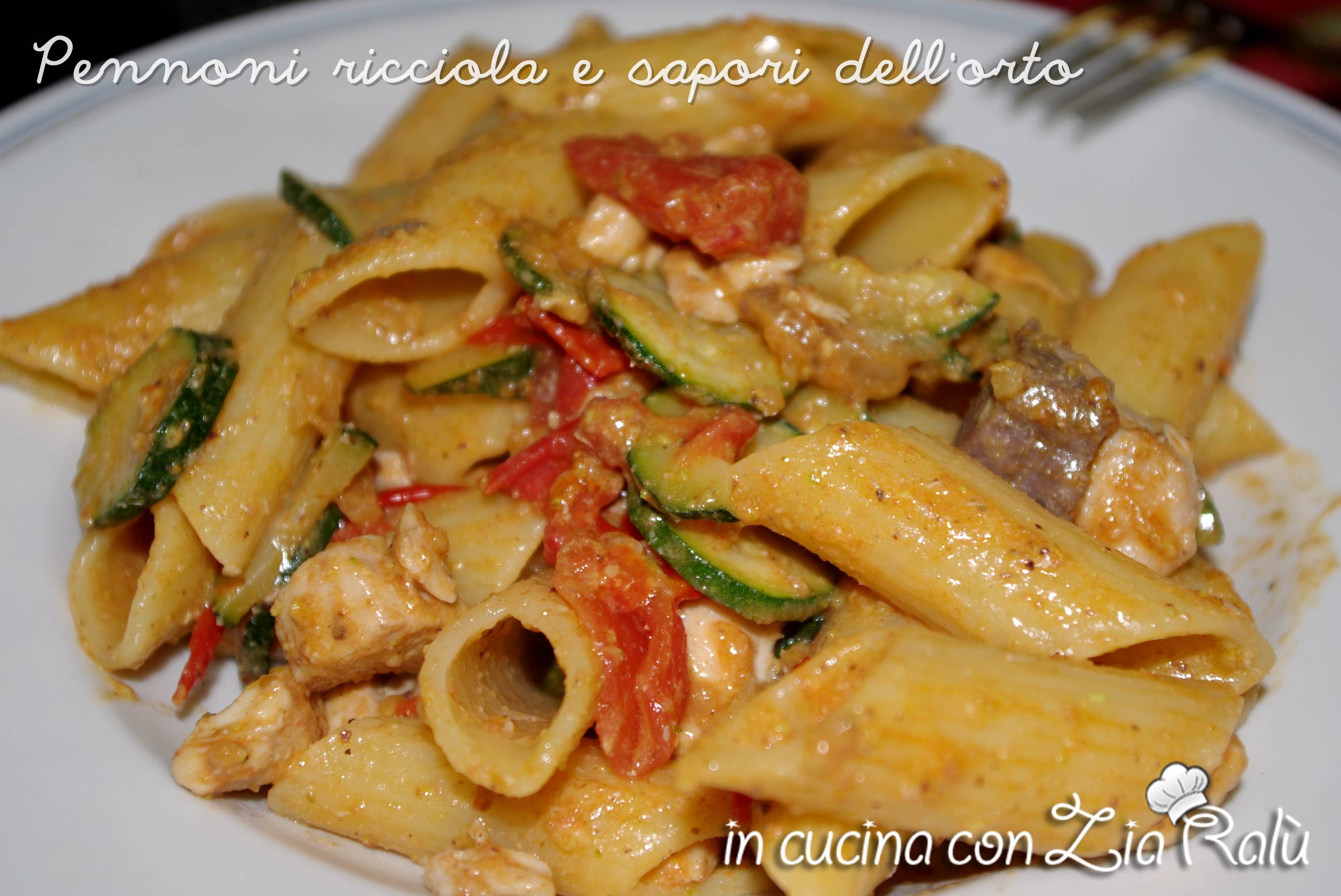 Pennoni con ricciola e sapori dell?orto