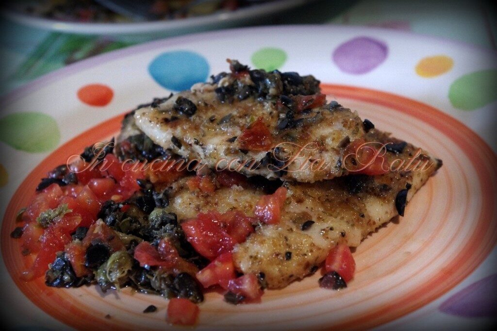 Pesce spada mediteraneo.. in un mare di olive e pomodorini