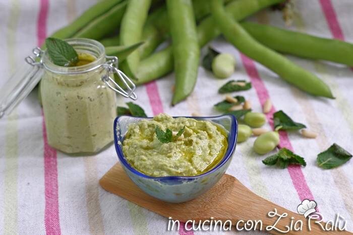 Pesto di fave e pecorino alla menta