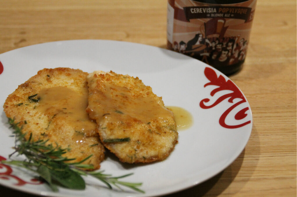 Petto di pollo aromatico con riduzione di birra cerevisia pop