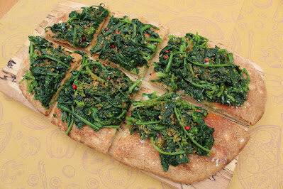Pinsa alle cime di rapa