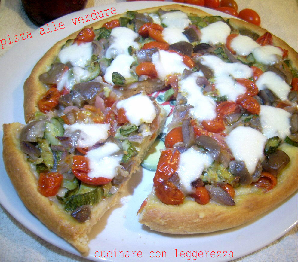 Pizza alle verdure con lievito madre