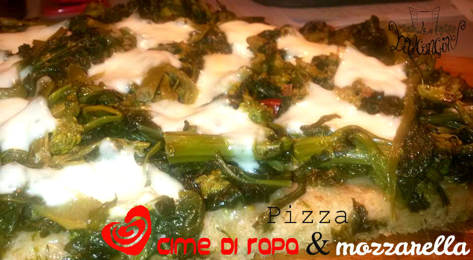 Pizza cime di rapa e mozzarella