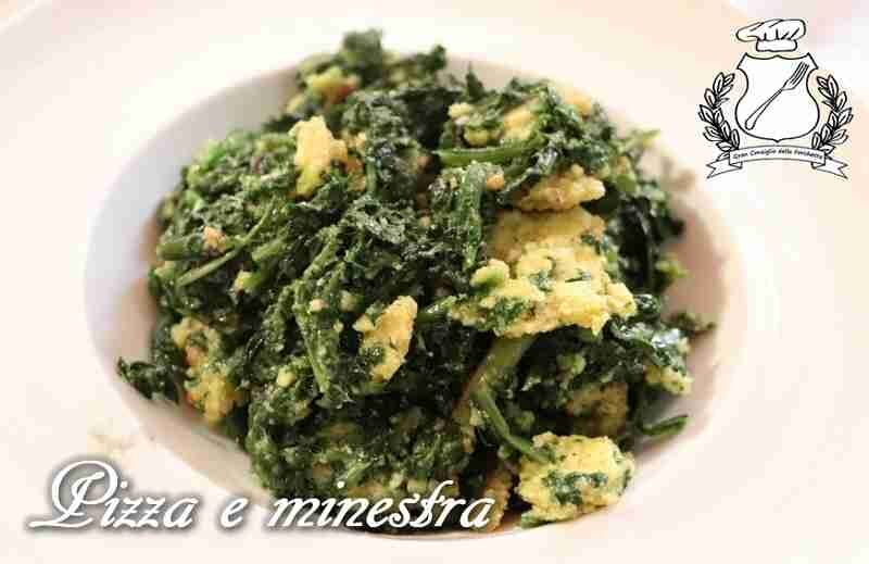 Pizza e minestra ( pizza e foje )