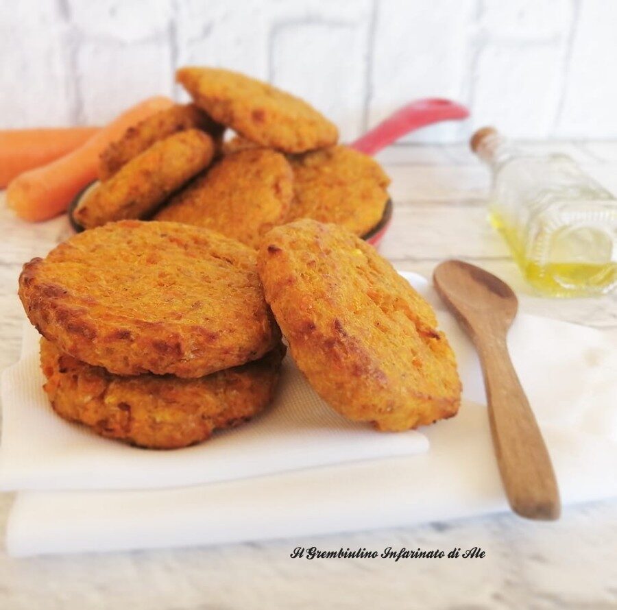 Pizzette di carote e ceci